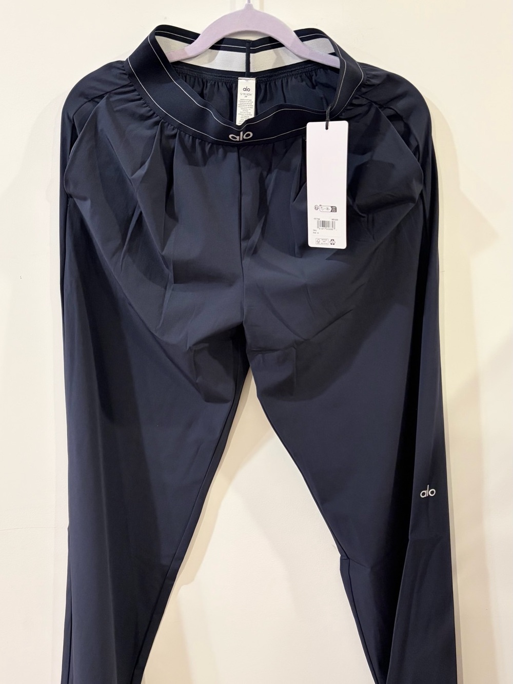 & Other Stories Navy Wide-Leg Trousers with Elastic Waist